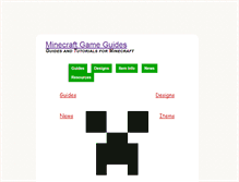 Tablet Screenshot of minecraftgameguides.com